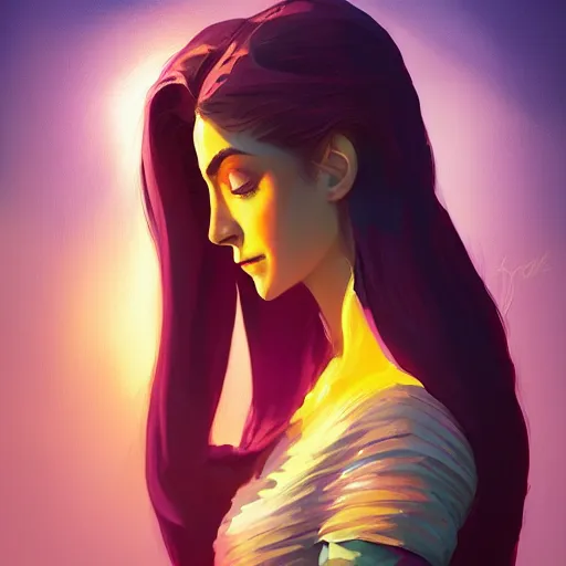 Image similar to portrait of beautiful woman, maya ali mage, gloomhaven, dynamic lighting, gaudy colors, octane render aesthetic, matte painting concept art, official fanart behance hd artstation by jesper ejsing, by rhads and makoto shinkai and lois van baarle and ilya kuvshinov and rossdraws