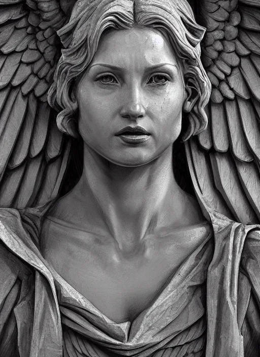 Image similar to digital _ painting _ of _ weeping angel _ by _ filipe _ pagliuso _ and _ justin _ gerard _ symmetric _ fantasy _ highly _ detailed _ realistic _ intricate _ port