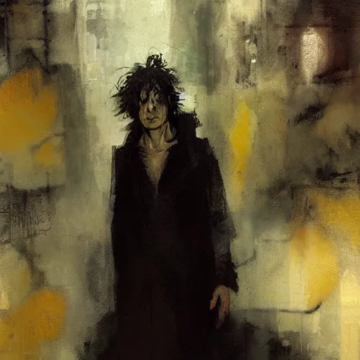 Image similar to the sandman by neil gaiman painted by jeremy mann