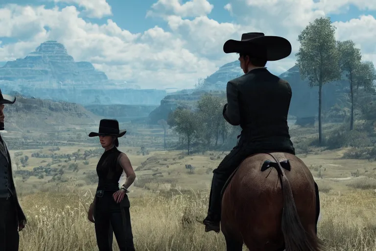 Prompt: a video game version of Westworld