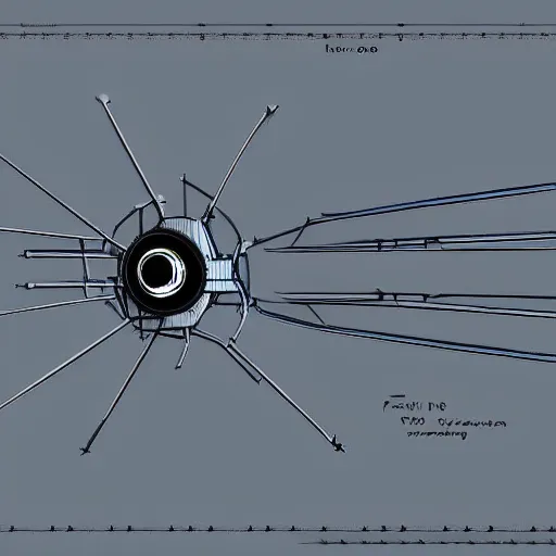 Image similar to blueprint of a flying bird - like robot with cameras for eyes.