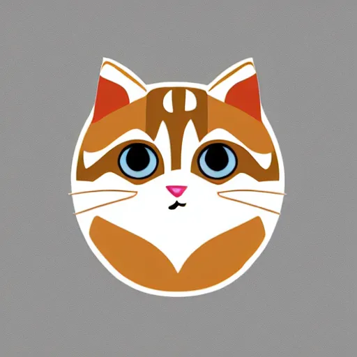 Prompt: vector logo of a cute kitten