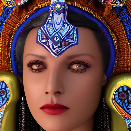 Prompt: mayan priestess, 3 d render, 8 k, sharp focus, realistic