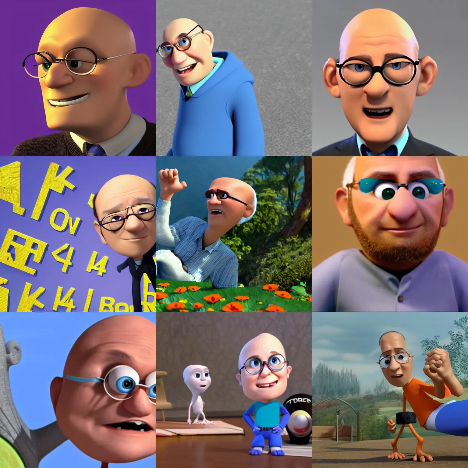 Prompt: alexander grothendieck, pixar movie, 3 d animated, 4 k