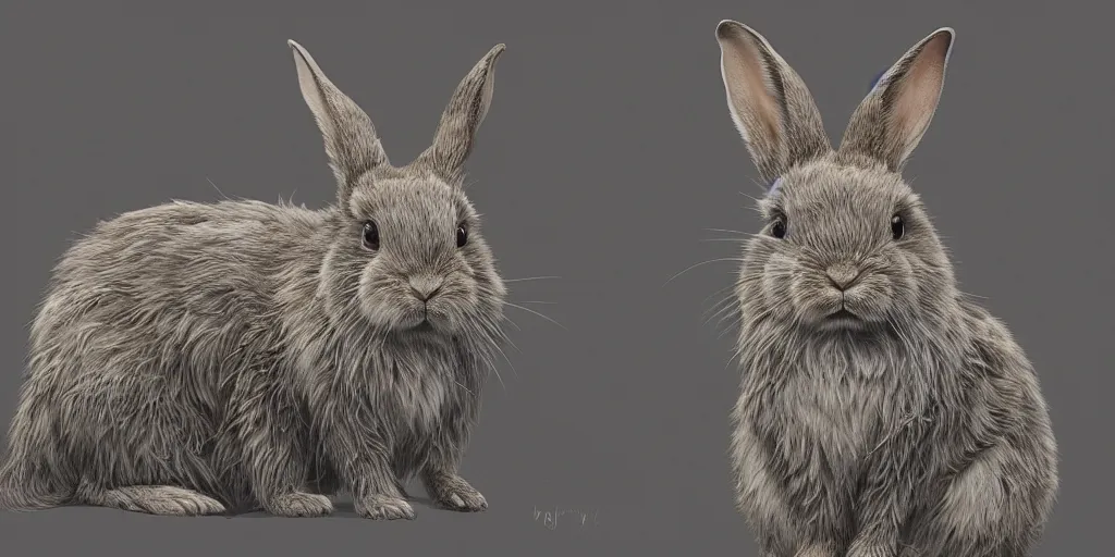 Image similar to hyperrealistic solarpunk photography of a highly detailed rabbit with very lush fur in the style of beth cavener, jin kagetsu, james jean and wlop, highly detailed, face symmetry, masterpiece, award - winning, sharp focus, intricate concept art, ambient lighting, 8 k, artstation