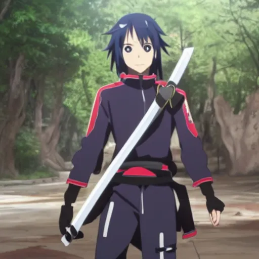 Image similar to Teen Sasuke in Sword Art Online Movie Adaptation