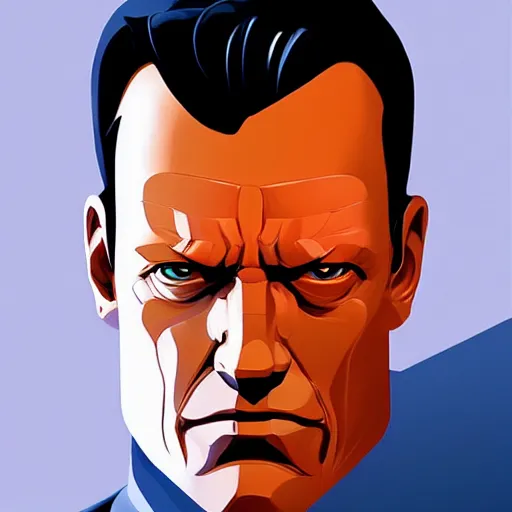 Image similar to face icon stylized minimalist t - 1 0 0 0, loftis, cory behance hd by jesper ejsing, by rhads, makoto shinkai and lois van baarle, ilya kuvshinov, rossdraws global illumination