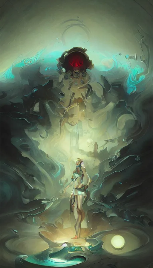 Image similar to techno artwork, by peter mohrbacher