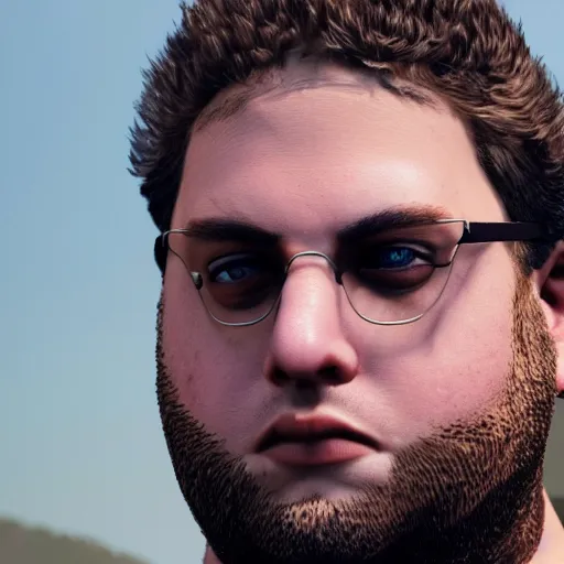 Image similar to hyperrealistic dslr film still of hillside bluff bears striking resemblance to jonah hill, stunning 8 k octane comprehensive 3 d render, inspired by istvan sandorfi & greg rutkowski & unreal engine, perfect symmetry, dim volumetric cinematic lighting, extremely hyper - detailed, incredibly real lifelike attributes & flesh texture, intricate, masterpiece, artstation, stunning