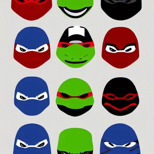 Image similar to face icon vector minimalist teenage mutant ninja turtles by artstation loftis cory fanart bechdel alison and davison craig