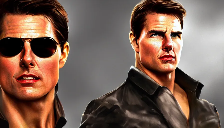 Image similar to Tom Cruise is James Bond, hyperdetailed, artstation, cgsociety, 8k