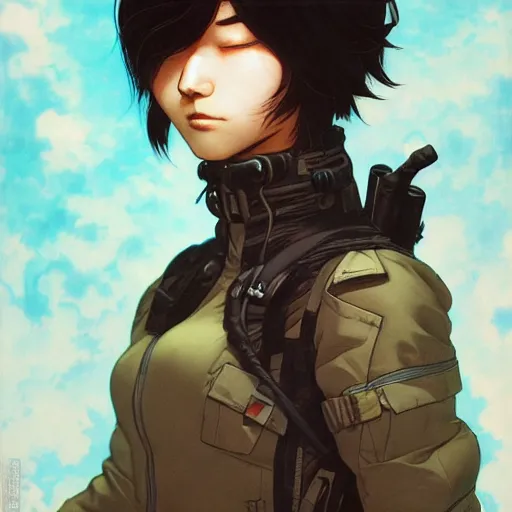 Image similar to prompt : stealthy rogue adventure character portrait soft light painted by james jean and katsuhiro otomo and erik jones, inspired by akira anime, smooth face feature, intricate oil painting, high detail illustration, sharp high detail, manga and anime 1 9 9 9