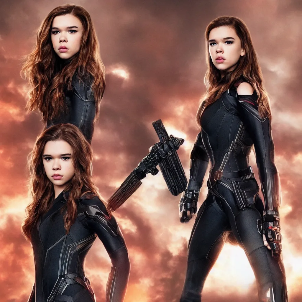 Prompt: hailee steinfeld as black widow