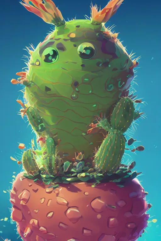 Image similar to 3 d render creature animal sushi cristal very big eye roots cactus elemental flush of force nature micro world fluo fishscale, comics gta 5 cover, official fanart behance hd artstation by jesper ejsing, by rhads, makoto shinkai and lois van baarle, ilya kuvshinov, ossdraws