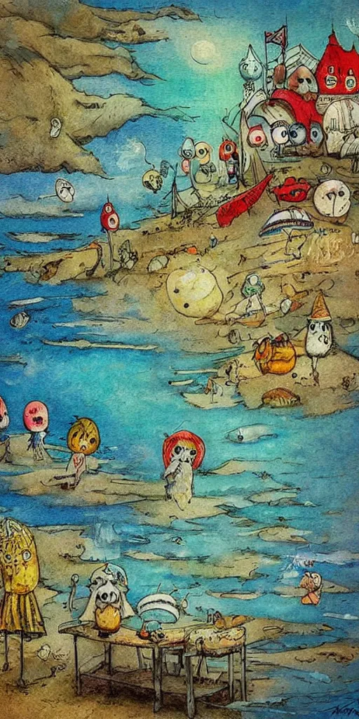 Image similar to a summer beach scene by alexander jansson