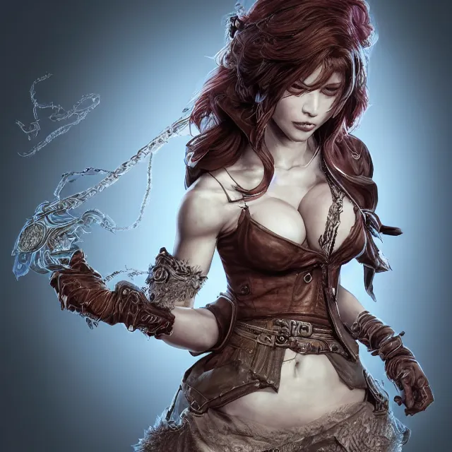 Image similar to the portrait of chaotic neutral female rogue as absurdly beautiful, gorgeous, elegant, innocent young gravure idol, an ultrafine hyperdetailed illustration by kim jung gi, irakli nadar, intricate linework, bright colors, octopath traveler, final fantasy, unreal engine 5 highly rendered, global illumination, radiant light, detailed and intricate environment