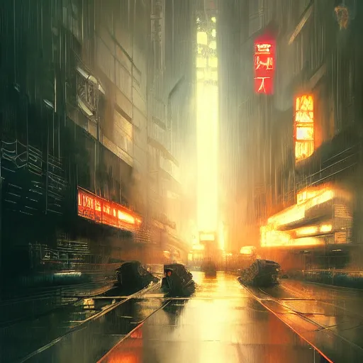 Prompt: by WLOP, in blade runner 2047