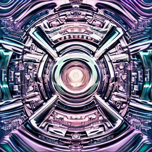 Prompt: maximalist light pastel chrome futuristic album cover image hi res resolution chrometype acid intricate baroque silver abstract detailed photorealistic cinematic atmospheric high quality