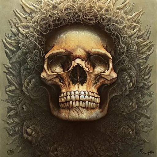 Image similar to Crystal skull by Tomasz Alen Kopera, masterpiece