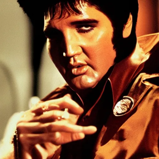 Prompt: elvis as tony montana in scarface