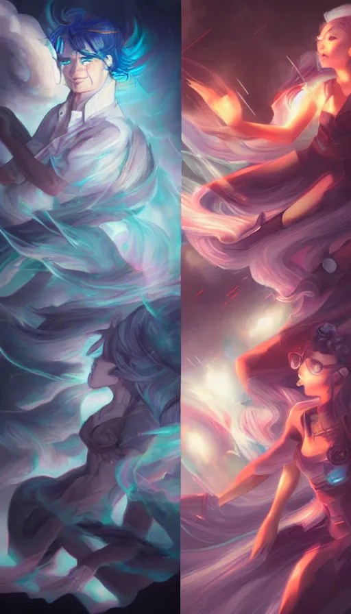 Image similar to the two complementary forces that make up all aspects and phenomena of life, by ROSS tran