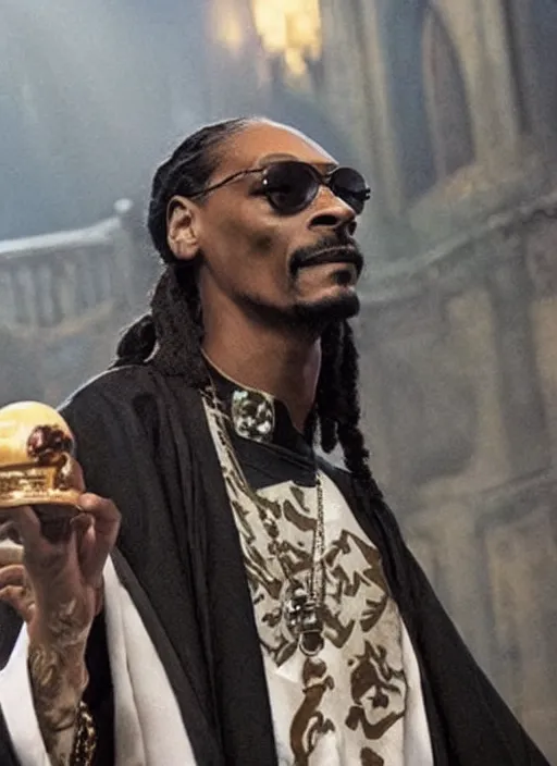 Prompt: Snoop dogg in theharry potter universe