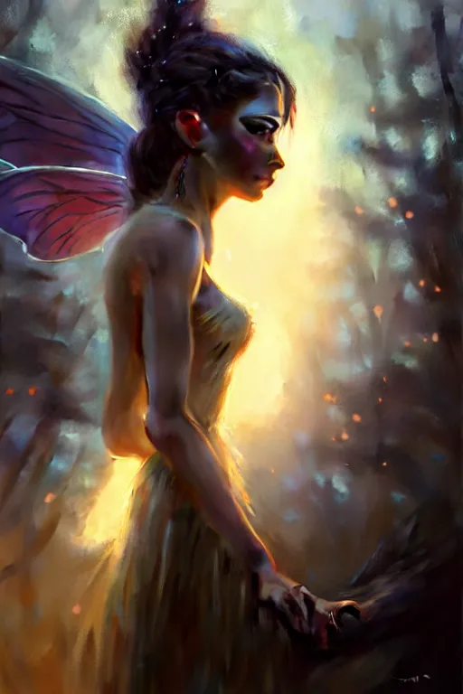 Image similar to cinematic shot of an epic portrait of a fairy dressed in military clothes, shiny skin, beautiful eyes, beautiful, small details, night setting, realistic poster with volumetric light from craig mallism, artgerm, jeremy lipkin and michael garmash, unreal engine, radiant light, detailed and complex environment, digital art, trends at art station, a masterpiece