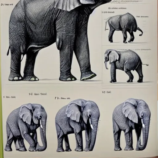 Image similar to ”biology text book scientific drawings of an animal hybrid of an elephant and a gorilla”