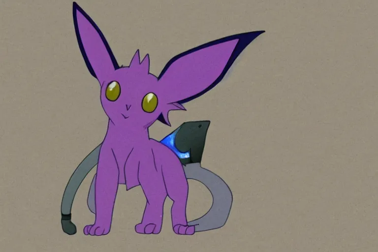 Prompt: Espeon with a sniper