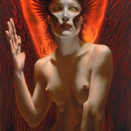 Prompt: an amazing masterpiece of art by gerald brom 🐐 🔥 mercy