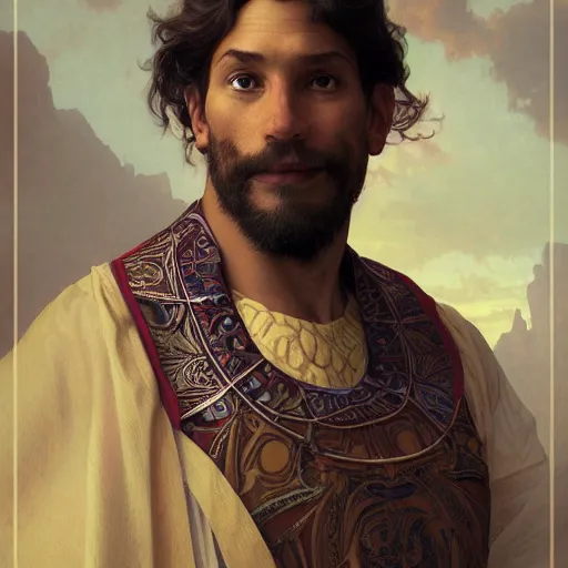 Prompt: portrait of a joyful half - man, half - elephant, intricate, elegant, highly detailed, digital painting, artstation, concept art, smooth, sharp focus, illustration, art by artgerm and greg rutkowski and alphonse mucha and william - adolphe bouguereau