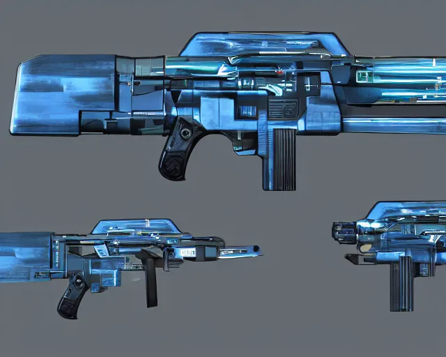 Image similar to schematic of a futuristic plasma rifle, blueprint, HD, full shot 4k