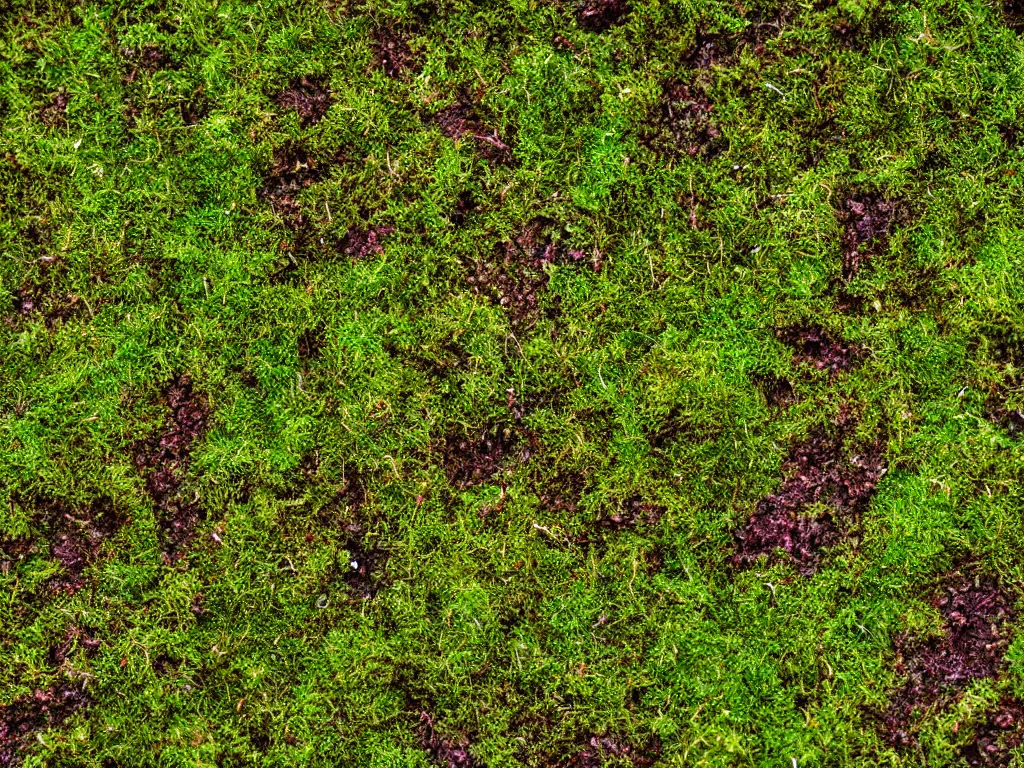 Prompt: a clouse-up moss, flora world, macro world
