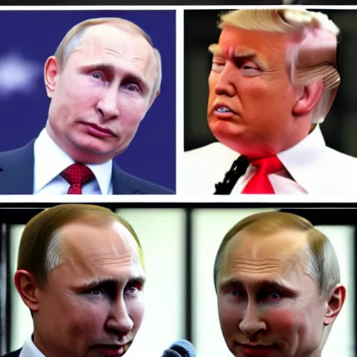 Prompt: The love child of Putin and Trump