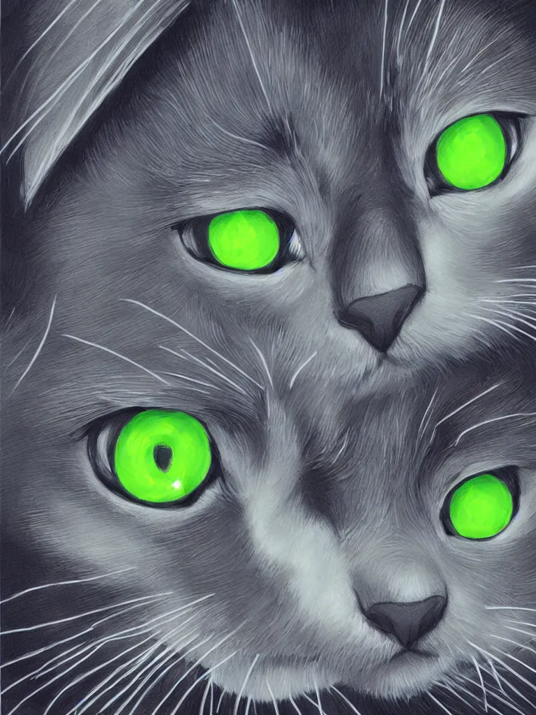 Image similar to cats with neon eyes by disney concept artists, blunt borders, rule of thirds