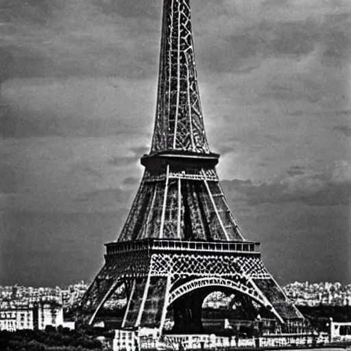 Image similar to The Eiffel Tower situated in Mexico City in 1945