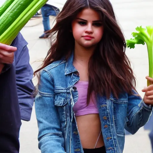 Image similar to selena gomez as celery