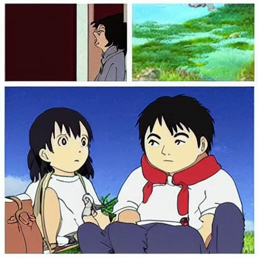 Image similar to studio ghibli meme