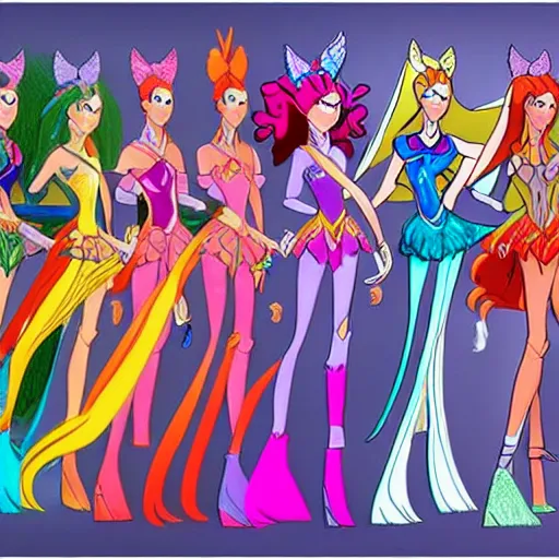 Image similar to winx warrior concept art