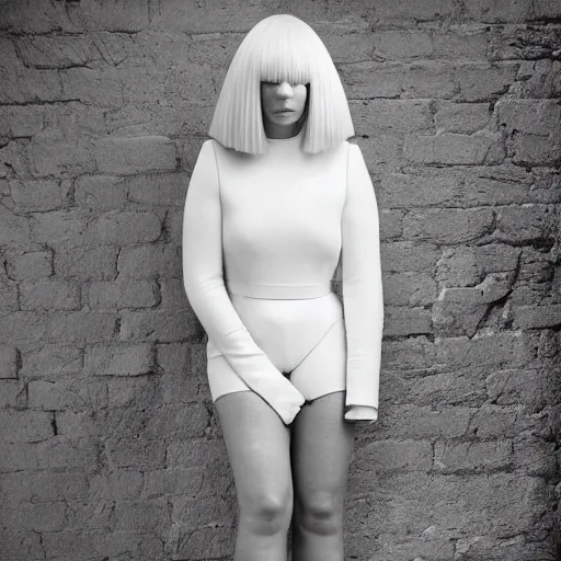 Image similar to Sia Furler photoshoot full body