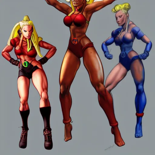 Image similar to cammy street fighter concept art by mars ravelo