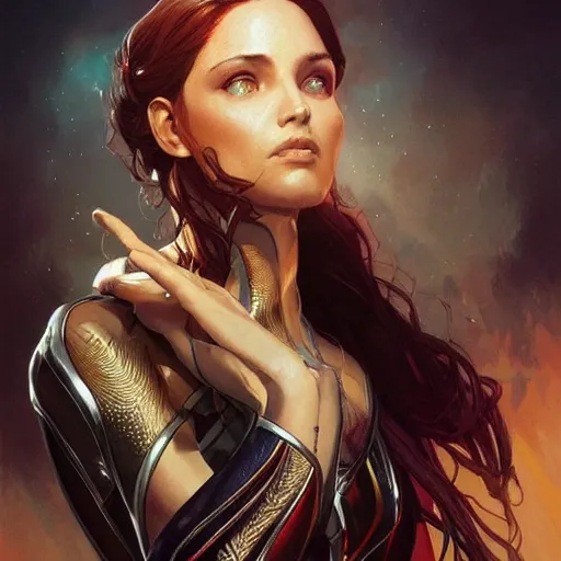 Prompt: ultra realistic illustration, xmen phoenix, intricate, elegant, highly detailed, digital painting, artstation, concept art, smooth, sharp focus, illustration, art by artgerm and greg rutkowski and alphonse mucha