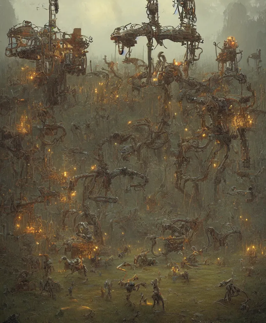 Prompt: full bones, illustrated by Simon Stålenhag and Gaston Bussiere, intricate, ultra detailed, photorealistic, trending on artstation