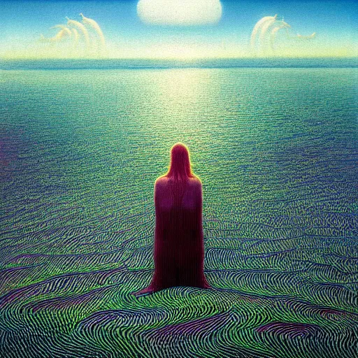 Image similar to tame impala album cover made by zdzisław beksiński