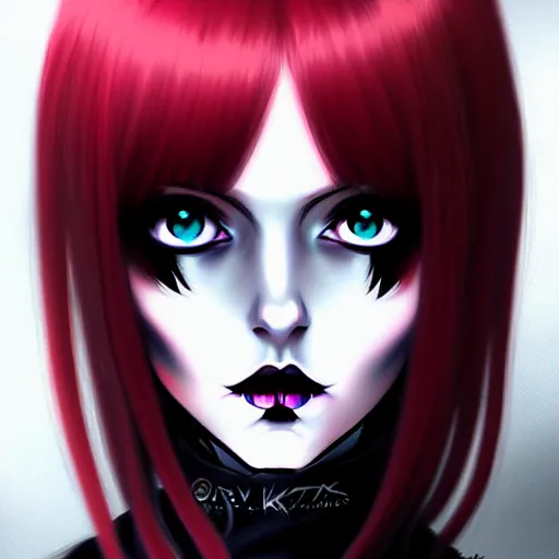 Image similar to portrait of beautiful goth girl, warhammer 4 0 0 0 0 art by kuvshinov ilya