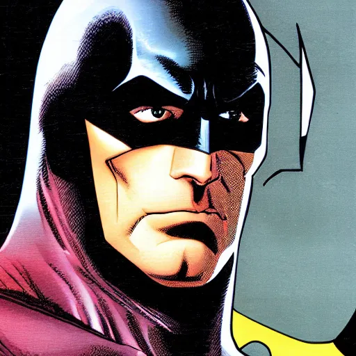 Prompt: batman looks like dwight schrute, dc comics, 4 k scan