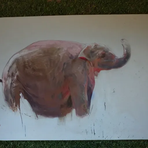 Image similar to a pink elephant