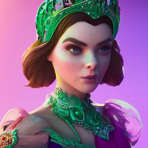 Image similar to wonderful princess of emerald with fair skin, ornate 8 k gorgeous intricate detailed, accent lighting, dramatic light, octane render