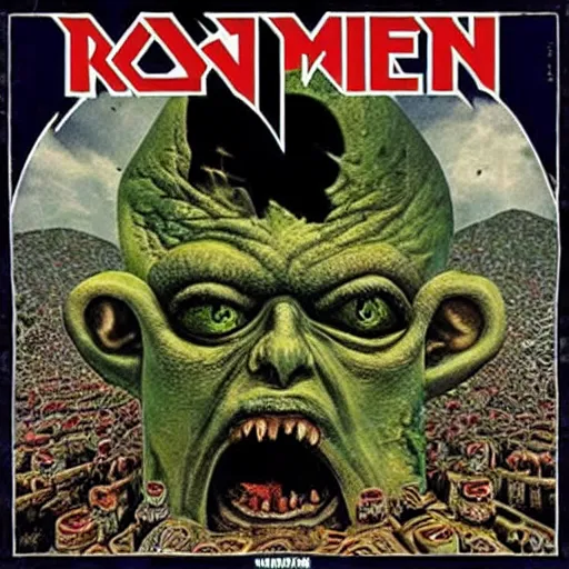 Image similar to boglins on iron maiden album cover, 8 k resolution hyperdetailed scary dystopian surrealism