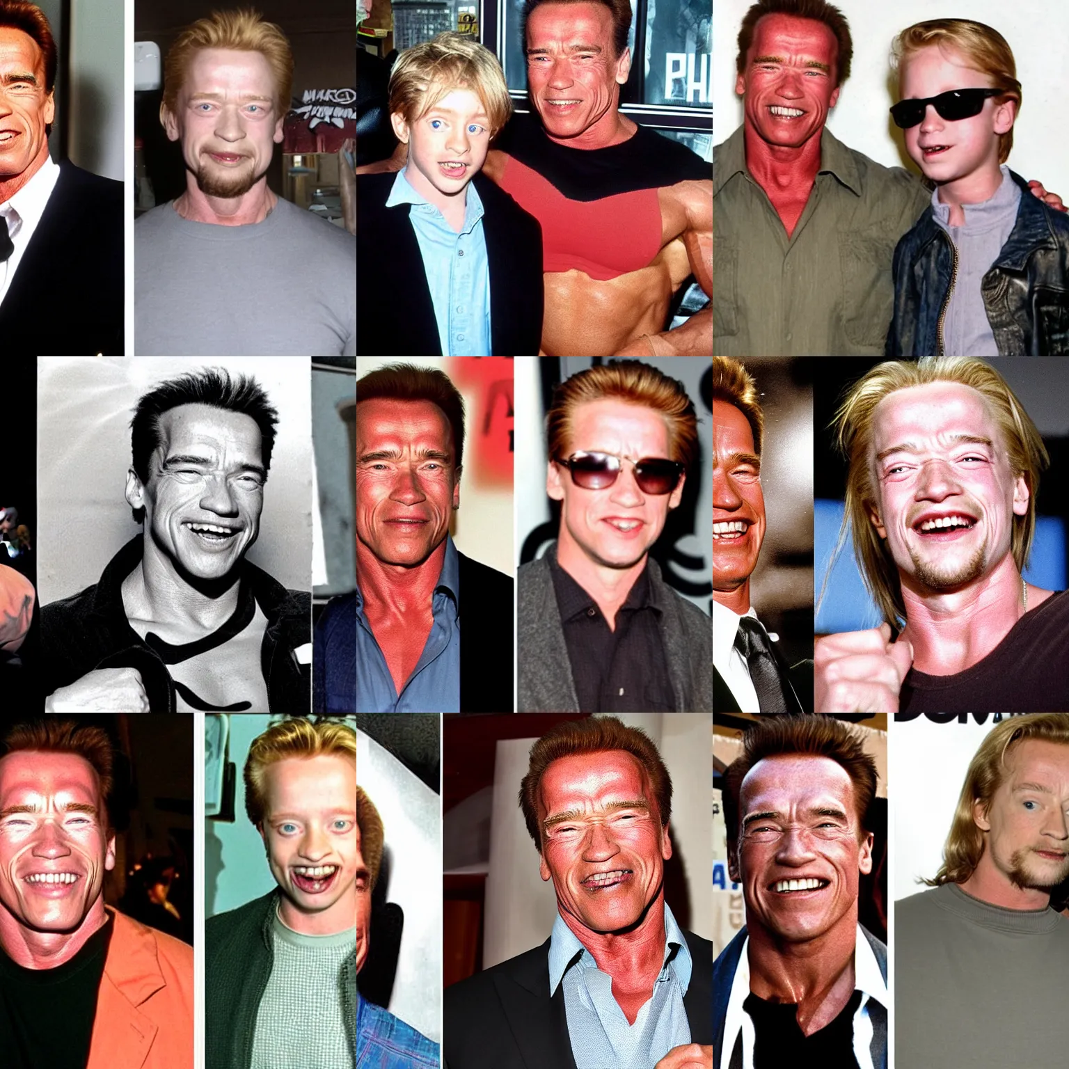 Prompt: arnold schwarzenegger fused with macaulay culkin